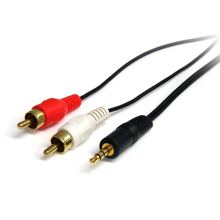 Startech.Com 3ft Stereo Audio Cable - 3.5mm Male to 2x RCA Male MU3MMRCA